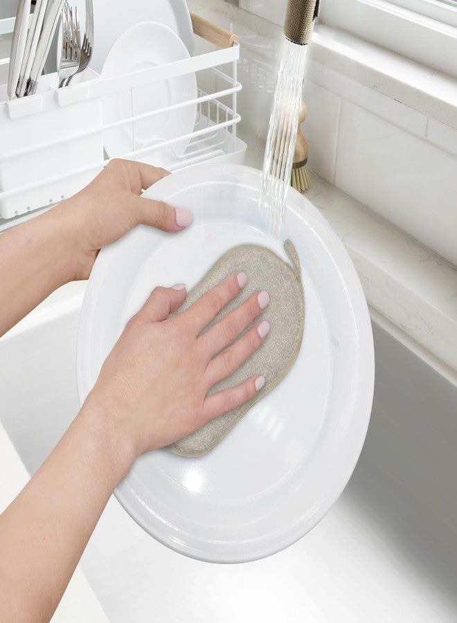 OGGI Bambou Odor-Free Kitchen Sponges - Natural Kitchen Sponges for Dishes, 91% Bamboo-Derived Rayon Cellulose Fiber, Reusable, Absorbent, Hygienic, Durable, Non-Scratch, Washable - 3 pcs, 7x4 - Image 3